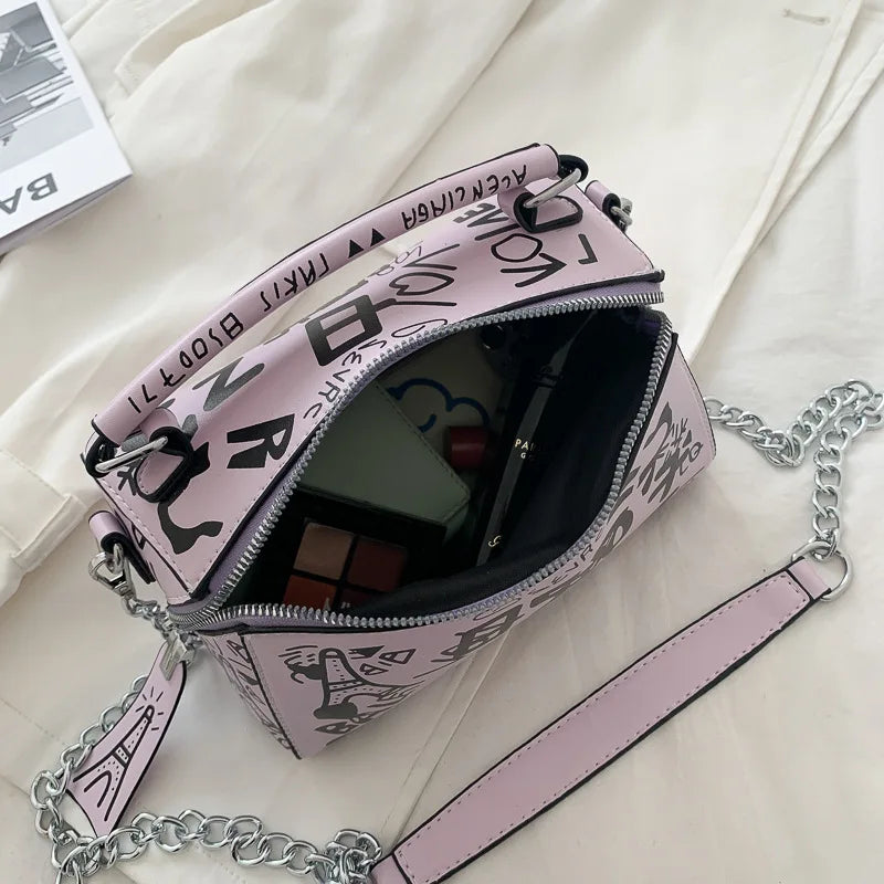 Graffiti Prints Box Bags