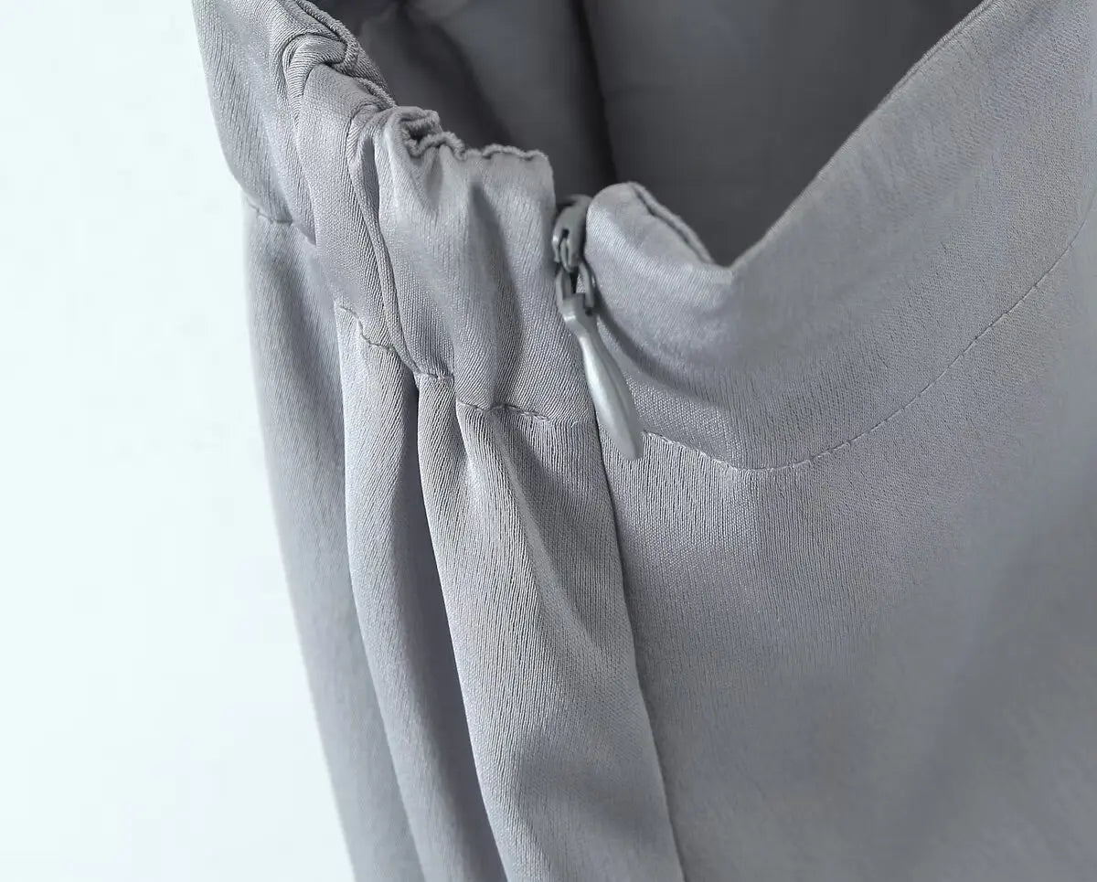 Tassha Boxer Satin Mini Skirts