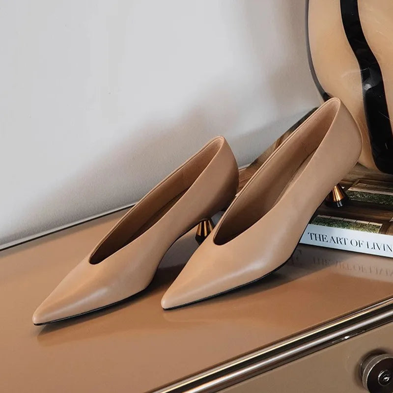 Highs Pointed Shal Summer Fashion Party Dress Shoes Low Heel Pumps