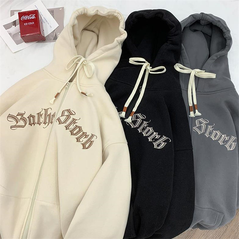 Letter Embroidered Oversized Hoodie