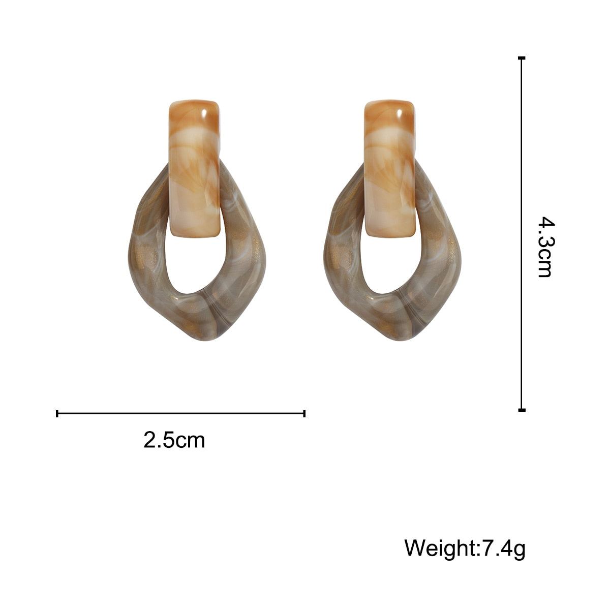 Sia Colorful Clear Resin Acrylic Water Drop Earrings - 6 Colors