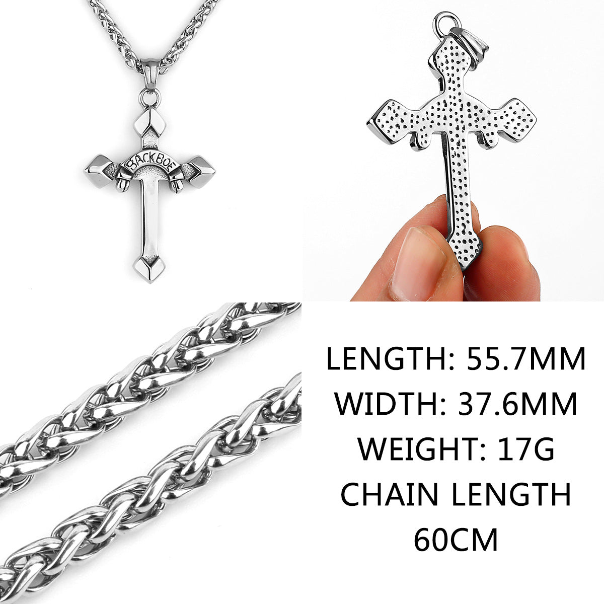 Simple Cross Letter Necklace