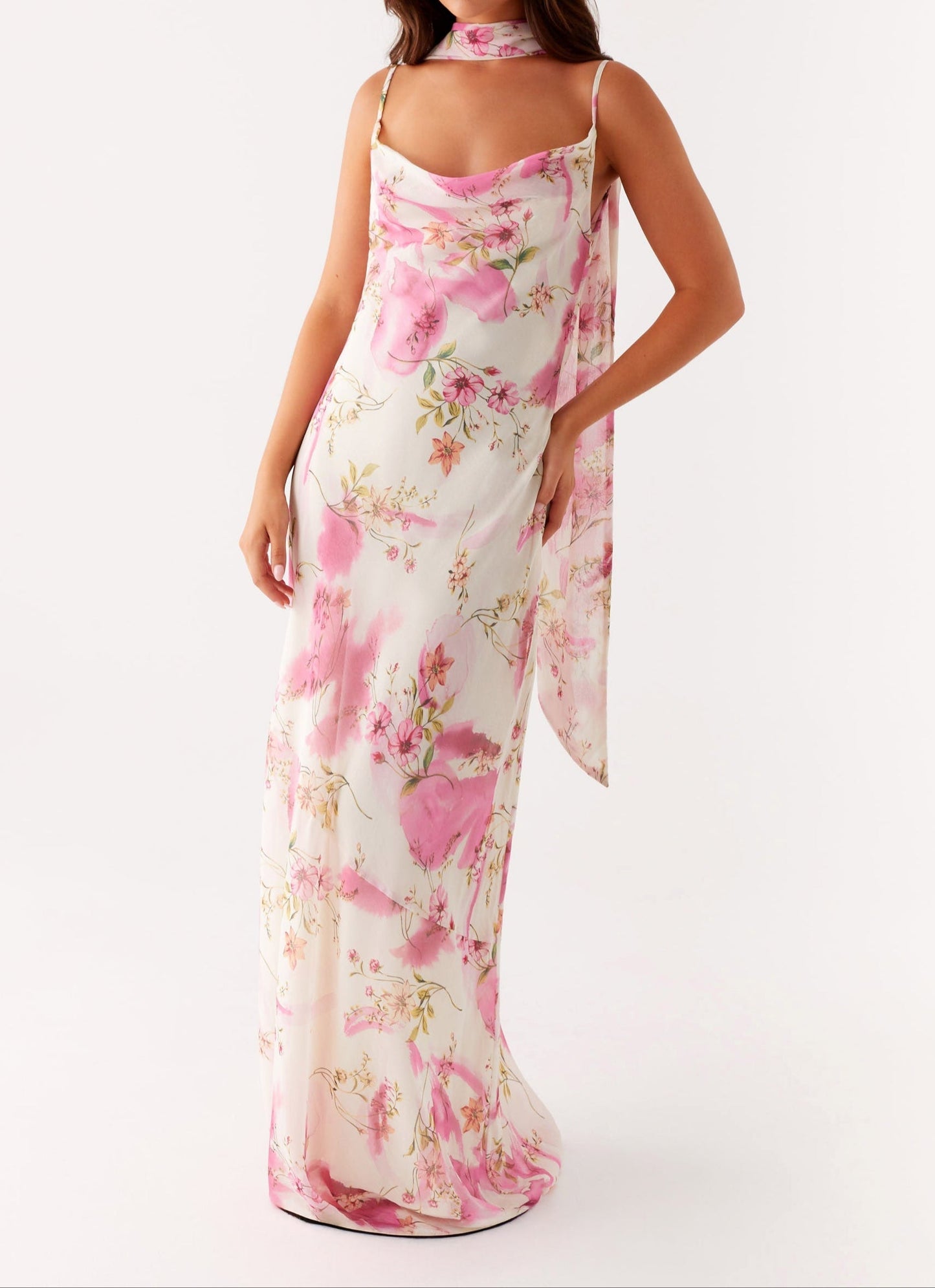 Orsola Maxi Dress - Ivory Floral Print