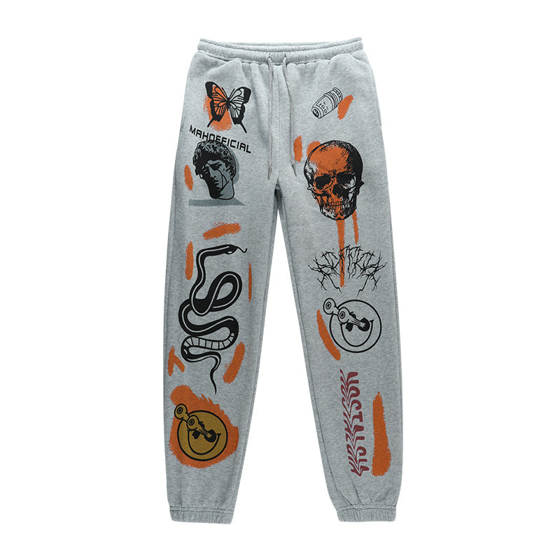 Street Style Harajuku Graphic Prints Jogger Pants - 3 Colors