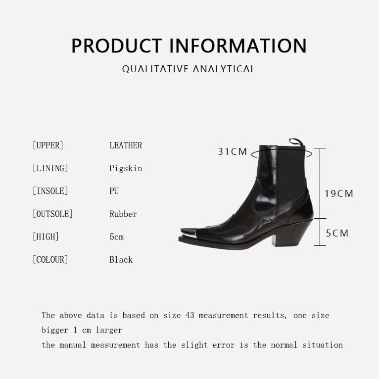 Vahalla Metal Toe Western Chelsea Boots - 3 Styles