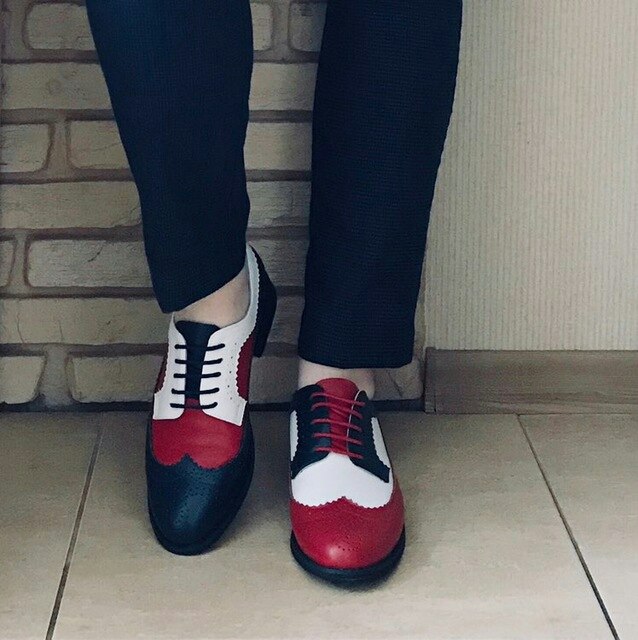 Vintage Mismatch Oxford Brogues Shoes