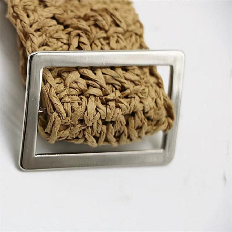 Viveta Floral Embroidery Straw Waist Bags - 3 Colors