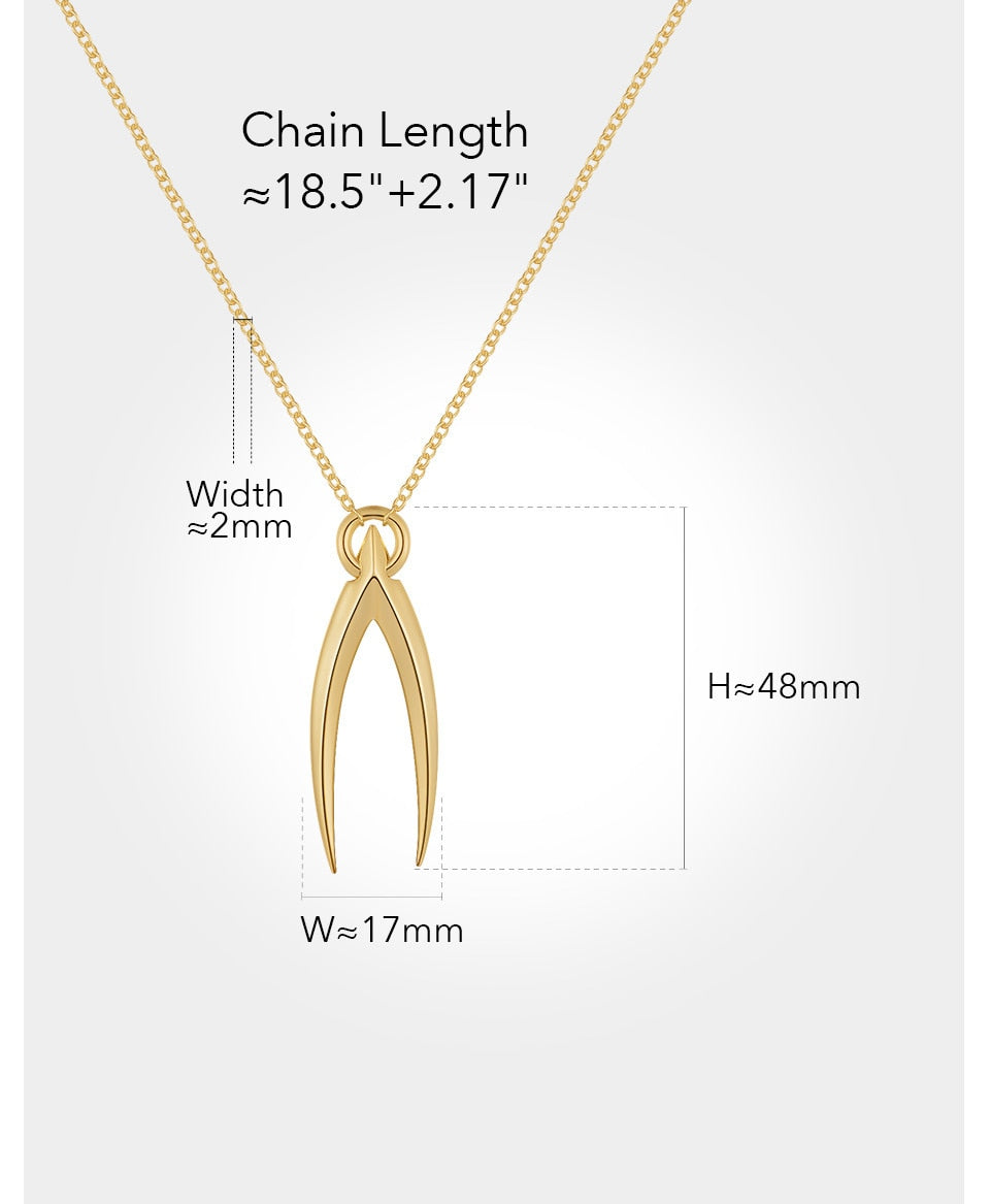 Wishbone Pedant Necklace