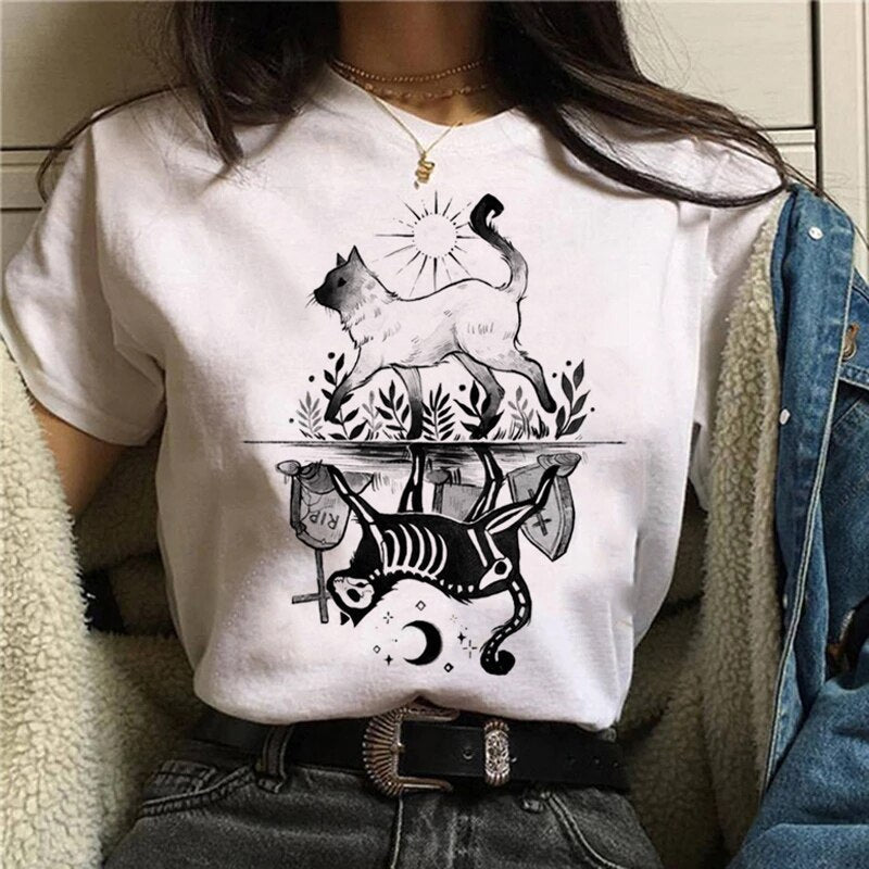 T-shirt Cartoon Witch Magic Kawaii Tshirt
