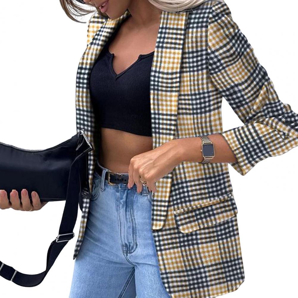 Long Sleeve Flap Pockets Blazer