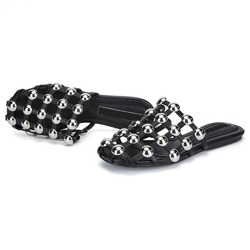 Xena Metal Studs Cage Slippers - 4 Colors