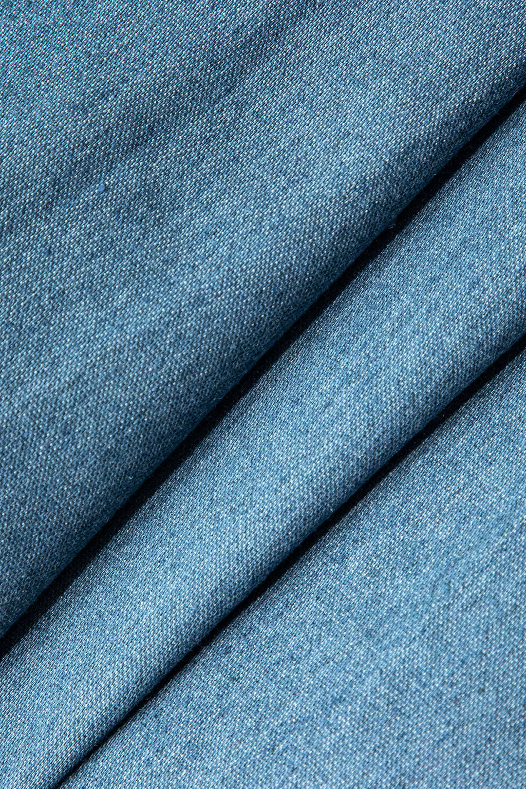 Blue Vintage 3D Flower Ruched Tank Denim Dress