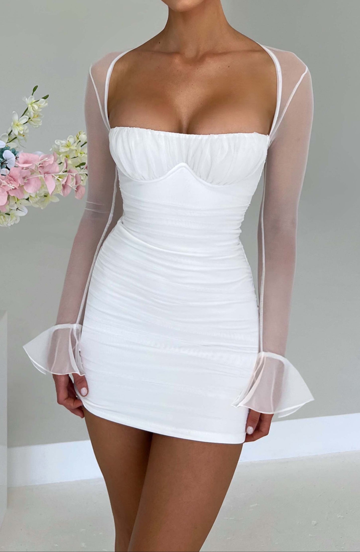 Rosa Mini Dress - White