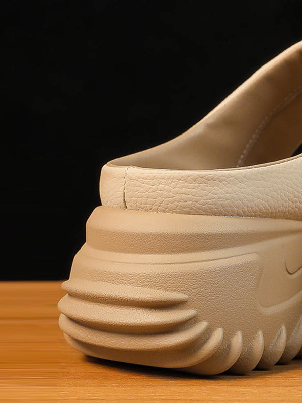 Hollow Open Toe Split-Joint Slippers Platform Shoes