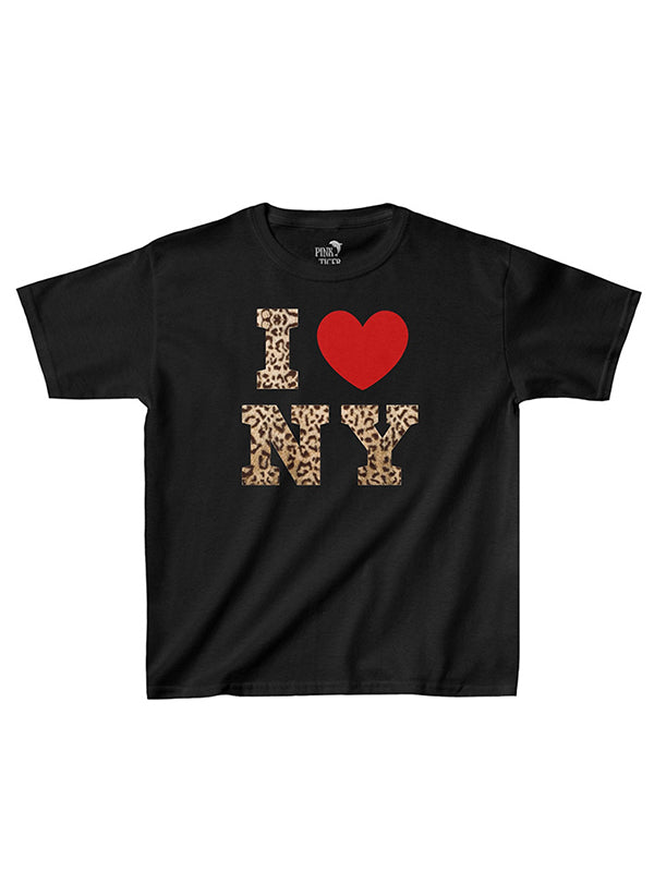 Contrast American Lettering Short Sleeve T-Shirt