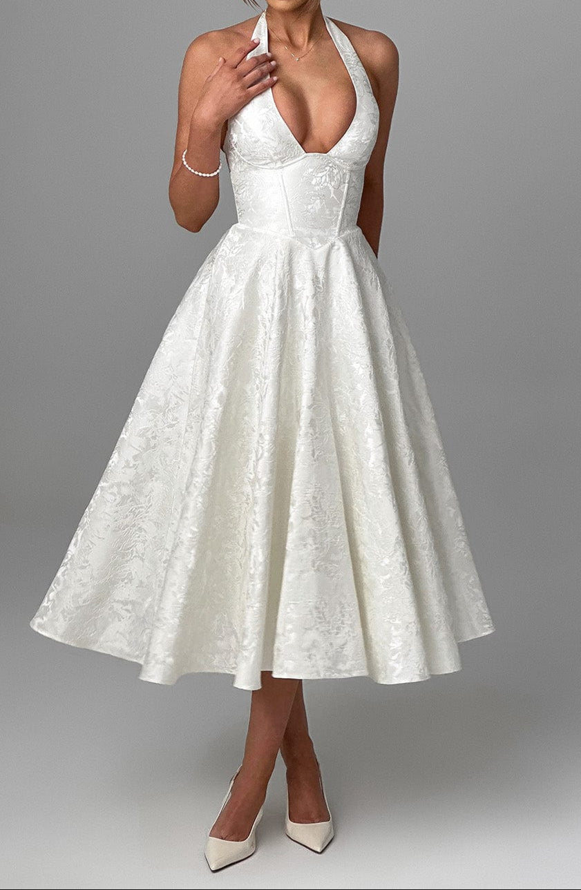 Clara Midi Dress - Ivory