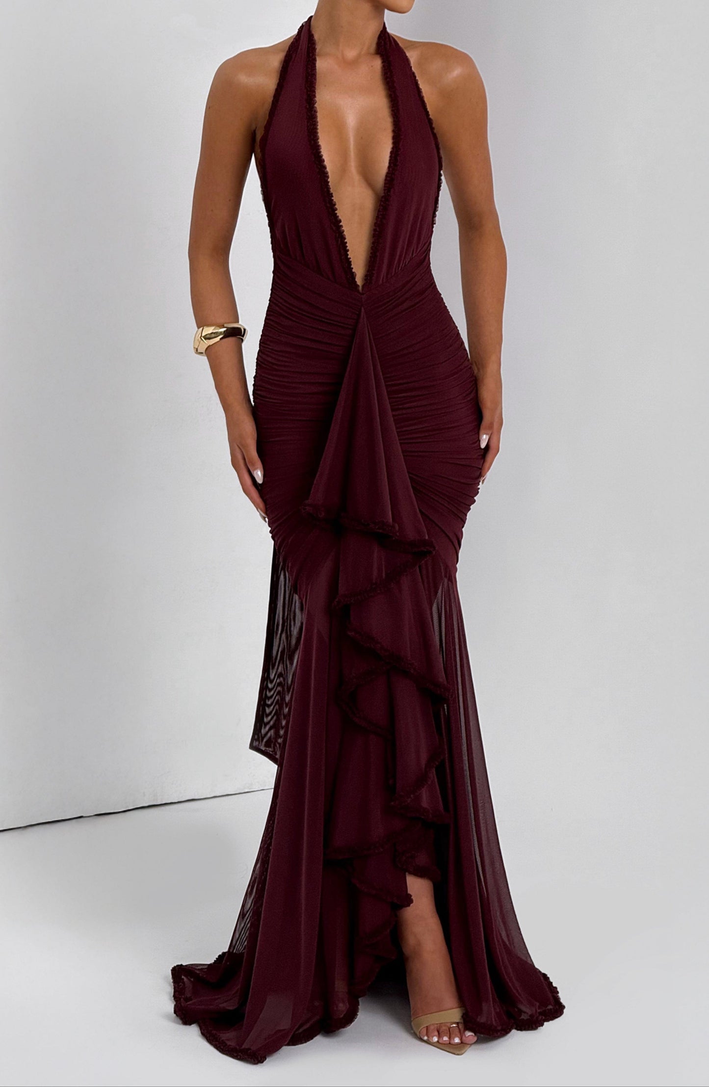 Elisa Maxi Dress - Cherry Lacquer