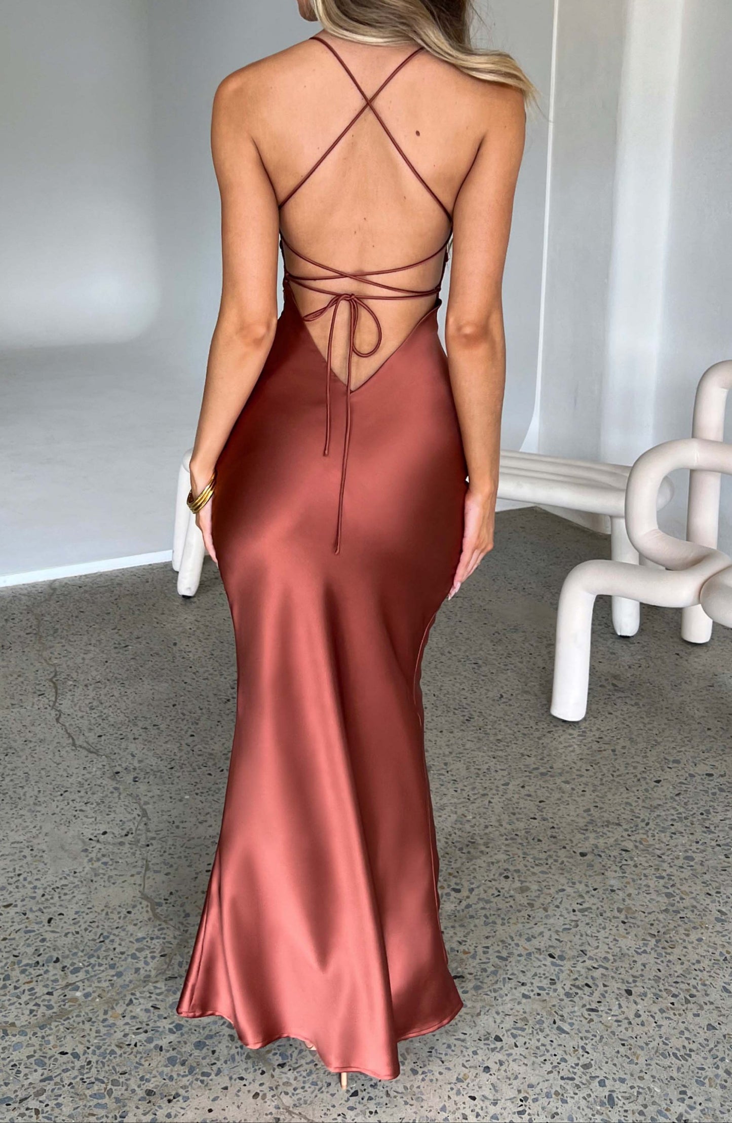 Emilia Maxi Dress - Rust