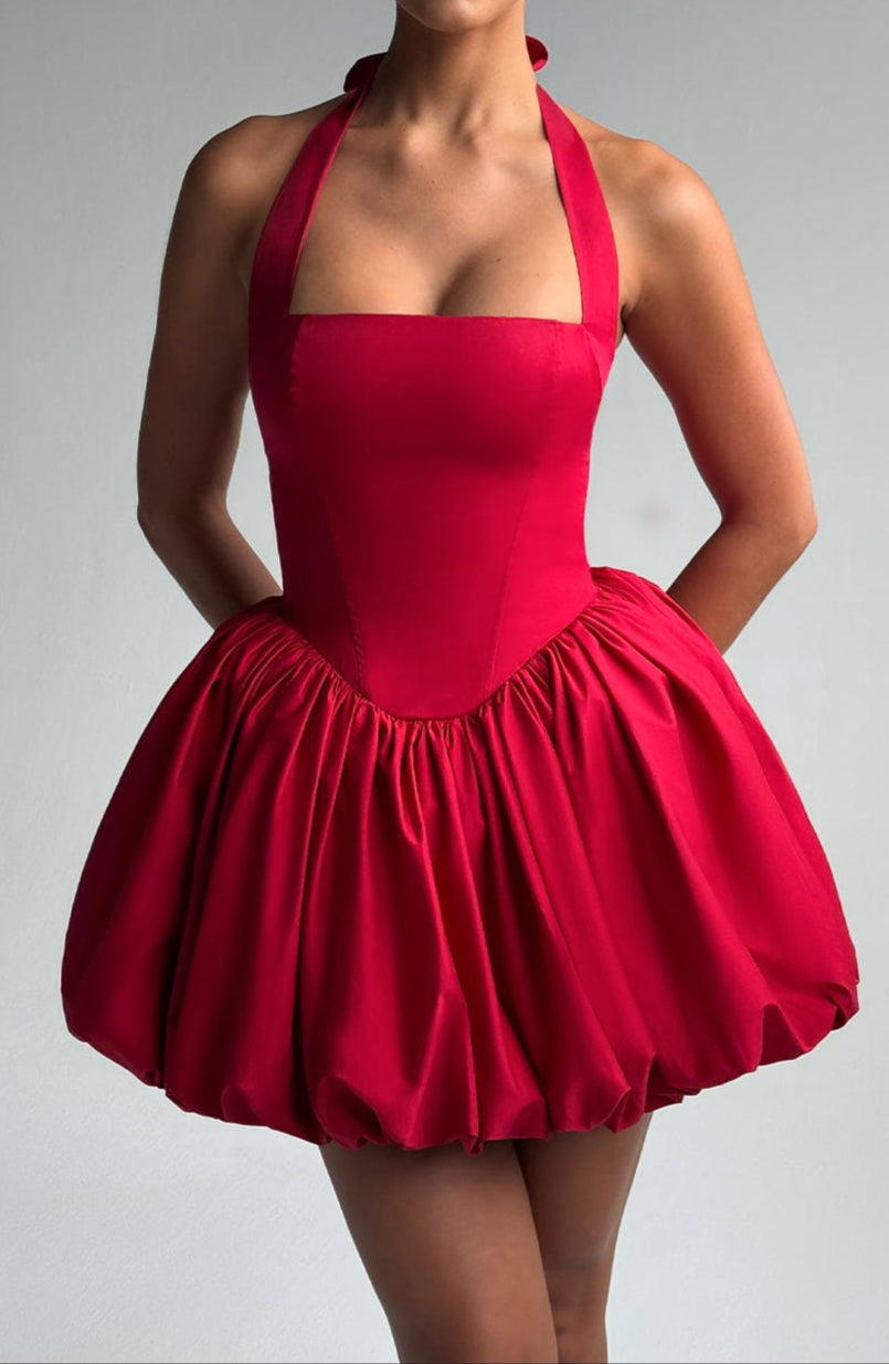 Elena Mini Dress - Red