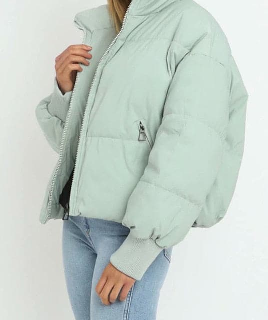 Women's Vintage Green Casual Pockets Coat