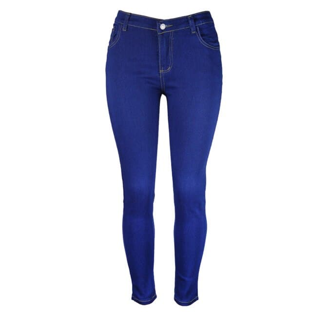 Middle Waist Button Wash Hip Lift Jegging Jeans Genie Slim Fashion Large Small Leg Pockets Woman Fitness Pants
