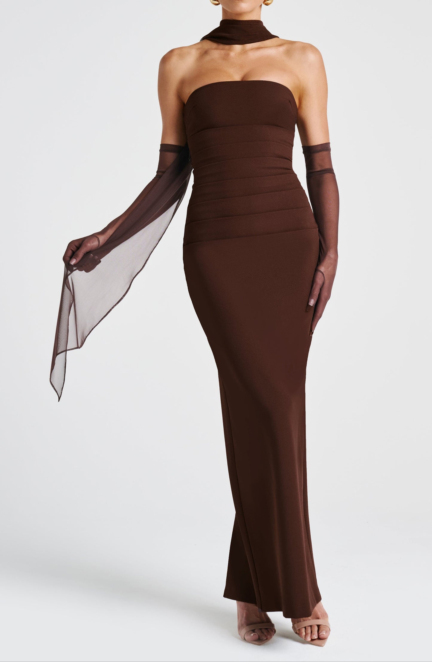 Ana Sofía Maxi Dress- Plum Brown
