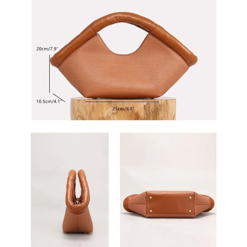 Fashionable Vegan Leather Tote Shoulder Bag
