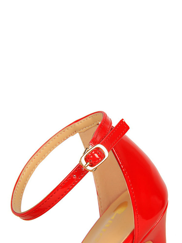 Hollow Open Toe Split-Joint Sandals Pumps