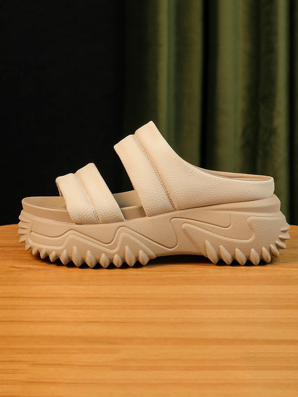 Hollow Open Toe Split-Joint Slippers Platform Shoes