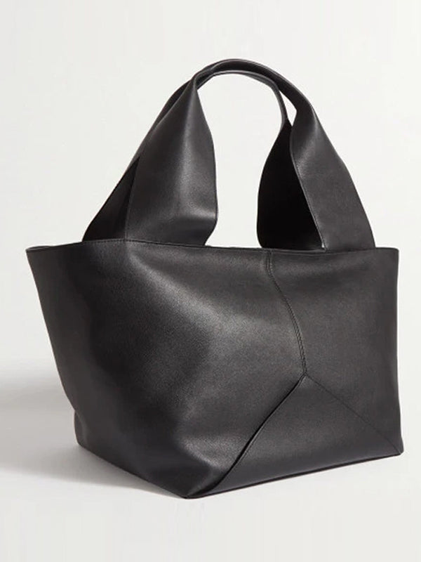 Solid Color Split-Joint Tote Bags Shoulder Bags Handbags Bags