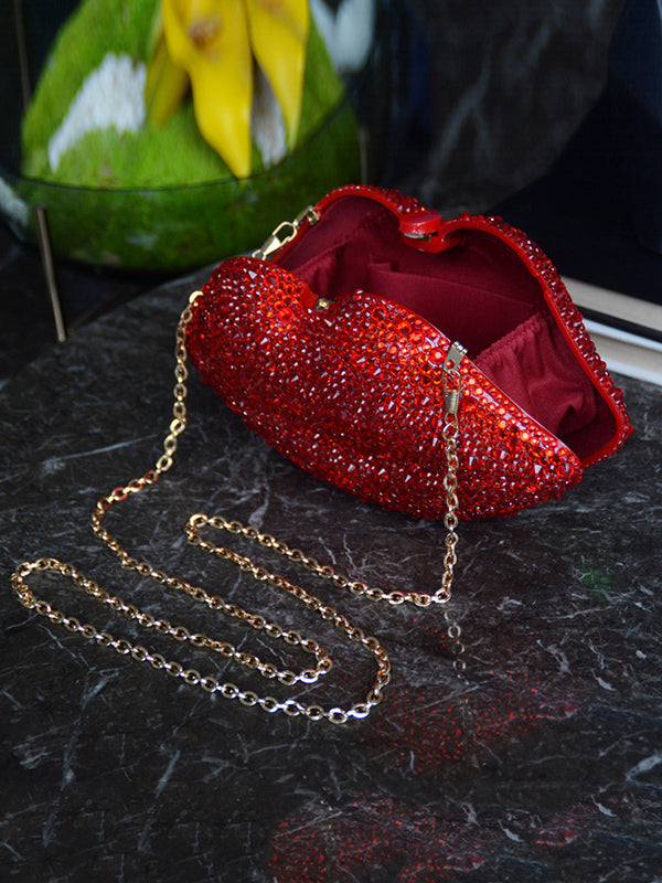 Chains Geometric Rhine Stones Crossbody Bags Bags Accessories