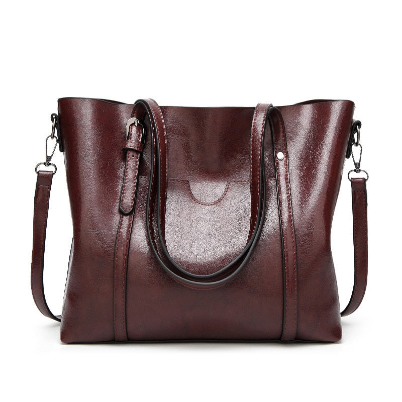 Fashion Large Capacity PU Leather Tote Bag