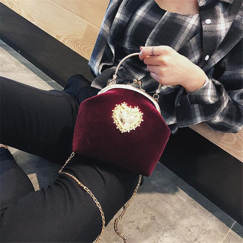 Elegant Vintage Velvet Handbag