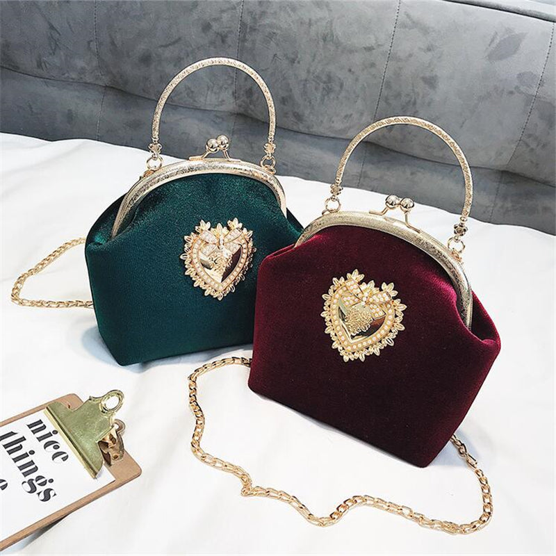 Elegant Vintage Velvet Handbag