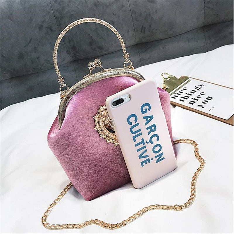 Elegant Vintage Velvet Handbag