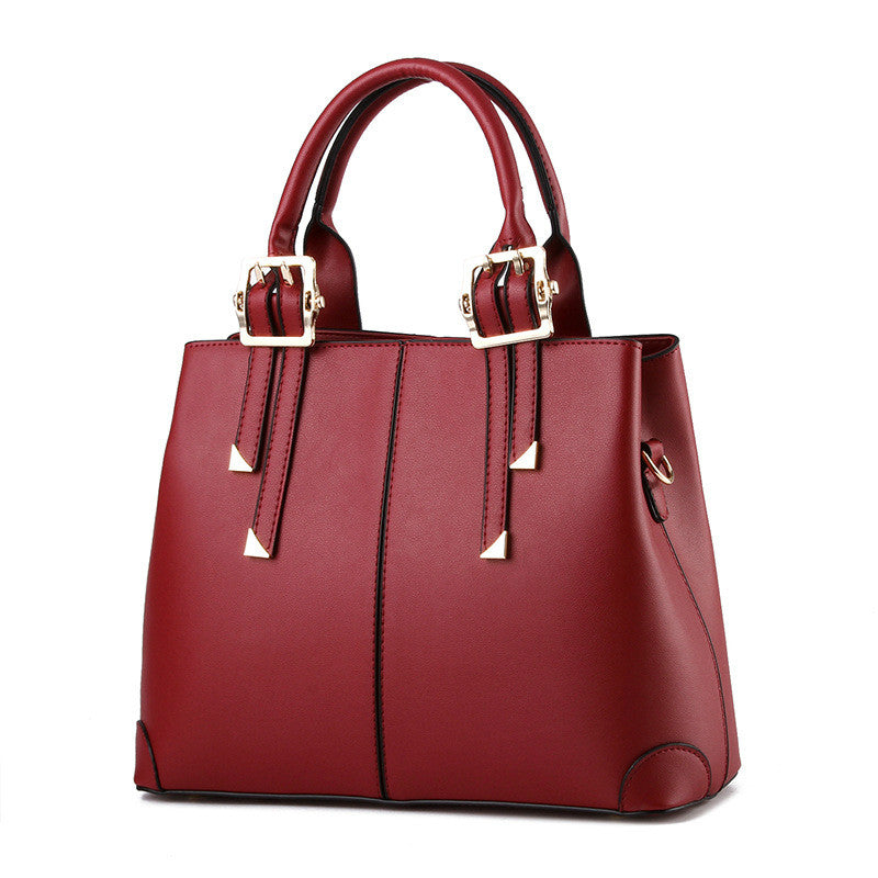 Elegant Classic Solid Color Handbag