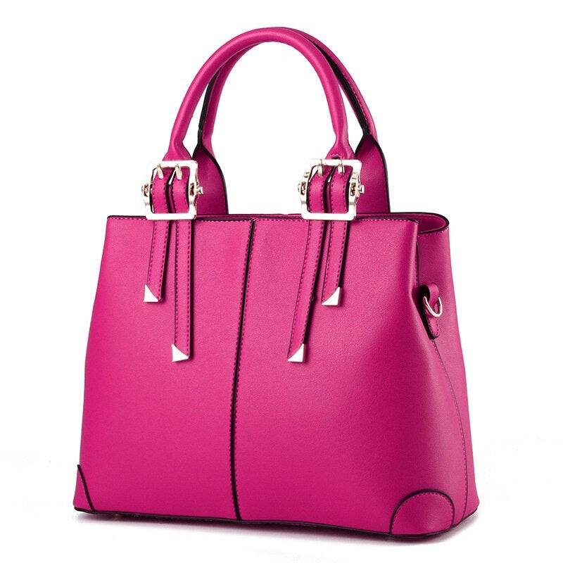 Elegant Classic Solid Color Handbag