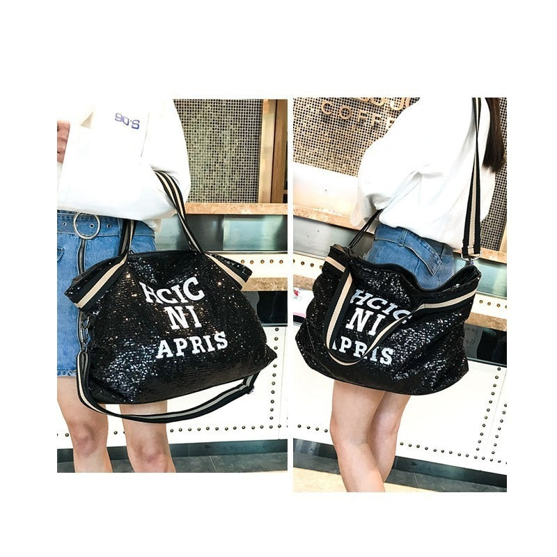Fashion Sequined Top-Handle Bag
