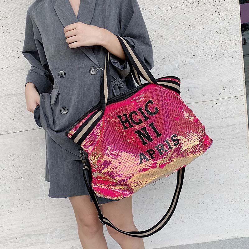 Fashion Sequined Top-Handle Bag