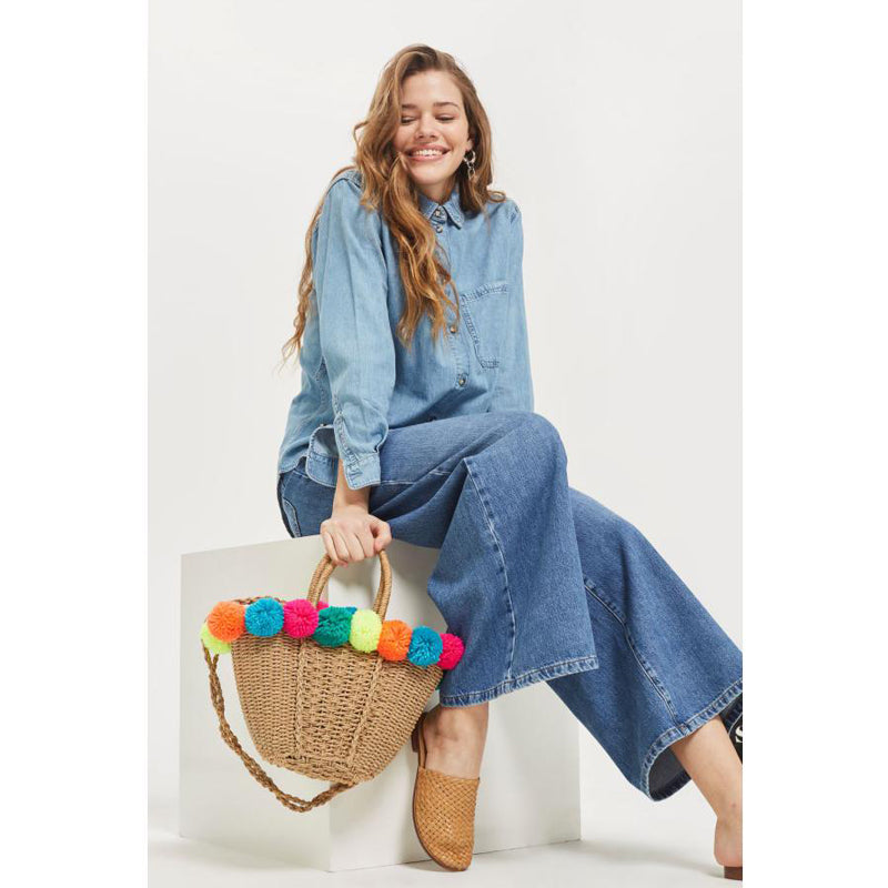 Gypsy Style Straw Summer Handbag