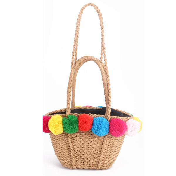 Gypsy Style Straw Summer Handbag