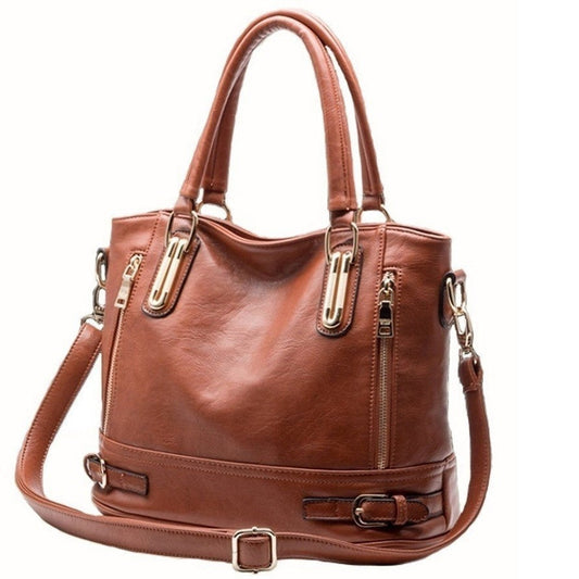 Classic Faux Leather Tote Bag for Women