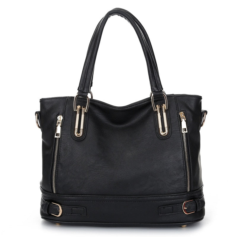 Classic Faux Leather Tote Bag for Women