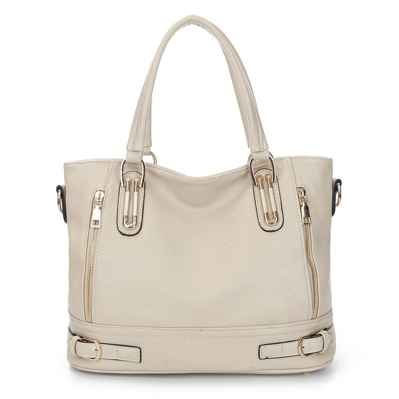 Classic Faux Leather Tote Bag for Women