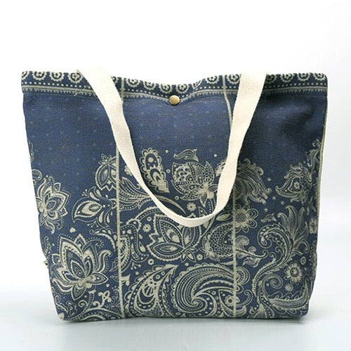 Foldable Shopping Canvas Tote Bag
