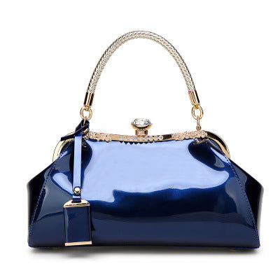 Fashion Patent Leather Bag with Diamonds