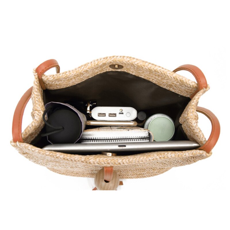 Straw Shoulder Bag for Women