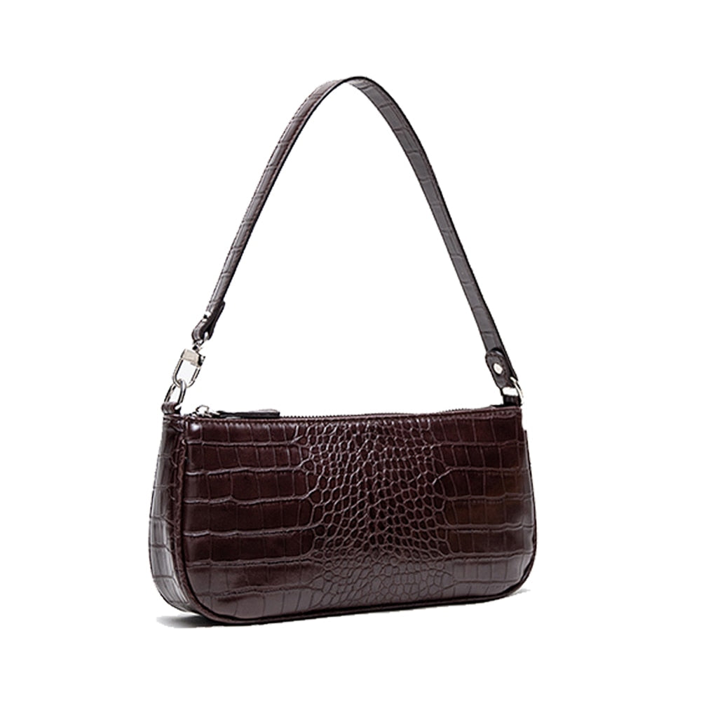 Retro Classic Crocodile Pattern Shoulder Bag