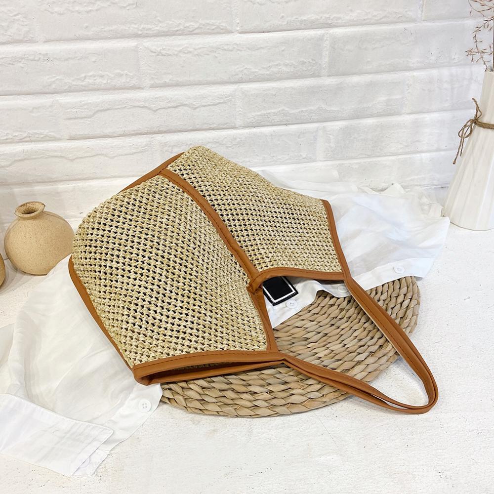 Casual Multicolord Straw Shoulder Bag