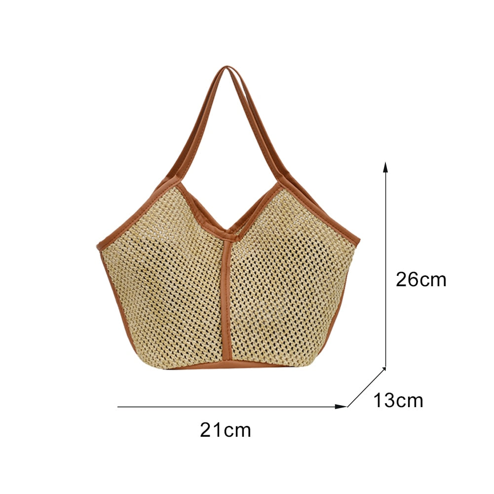 Casual Multicolord Straw Shoulder Bag